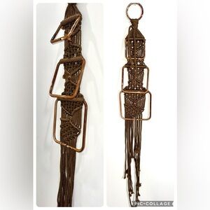 MCM BOHO Brown Macrame Towel Holder